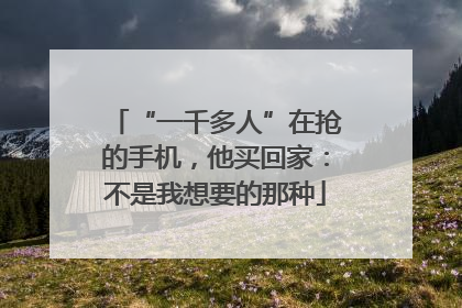 “一千多人”在抢的手机，他买回家：不是我想要的那种