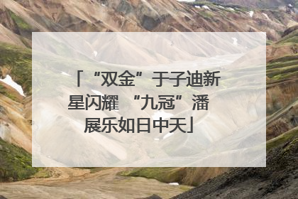 “双金”于子迪新星闪耀 “九冠”潘展乐如日中天
