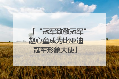 “冠军致敬冠军” 赵心童成为比亚迪冠军形象大使