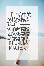 “哈中关系持续稳步发展”——访哈萨克斯坦文化与信息部副部长叶夫根尼·科切托夫