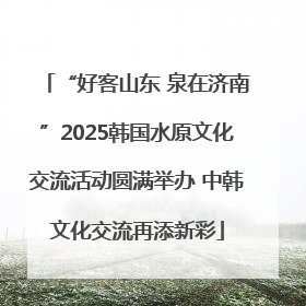 “好客山东 泉在济南”2025韩国水原文化交流活动圆满举办 中韩文化交流再添新彩