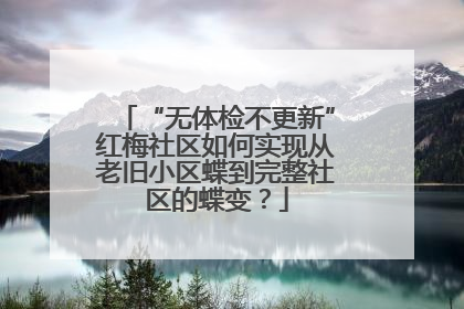 “无体检不更新”红梅社区如何实现从老旧小区蝶到完整社区的蝶变？