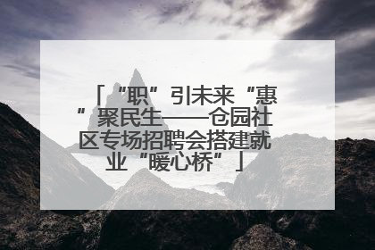 “职”引未来“惠”聚民生——仓园社区专场招聘会搭建就业“暖心桥”