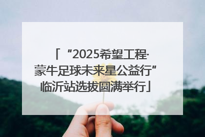 “2025希望工程·蒙牛足球未来星公益行”临沂站选拔圆满举行