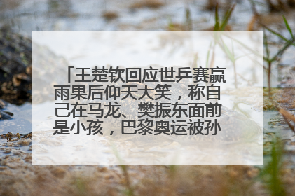 王楚钦回应世乒赛赢雨果后仰天大笑，称自己在马龙、樊振东面前是小孩，巴黎奥运被孙颖莎带着打