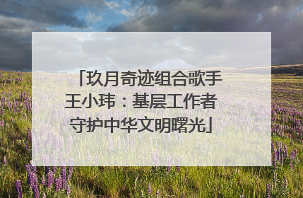 玖月奇迹组合歌手王小玮：基层工作者守护中华文明曙光