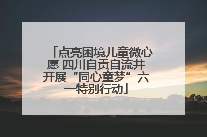 点亮困境儿童微心愿 四川自贡自流井开展“同心童梦”六一特别行动