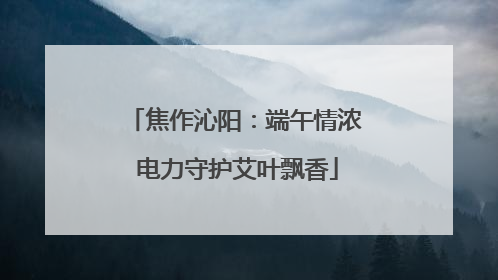 焦作沁阳：端午情浓 电力守护艾叶飘香