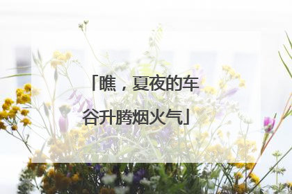 瞧，夏夜的车谷升腾烟火气