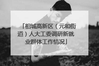 相城高新区（元和街道）人大工委调研新就业群体工作情况