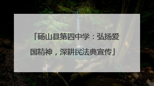 砀山县第四中学：弘扬爱国精神，深耕民法典宣传