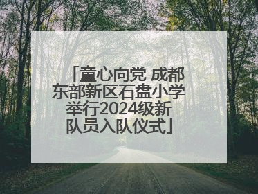 童心向党 成都东部新区石盘小学举行2024级新队员入队仪式