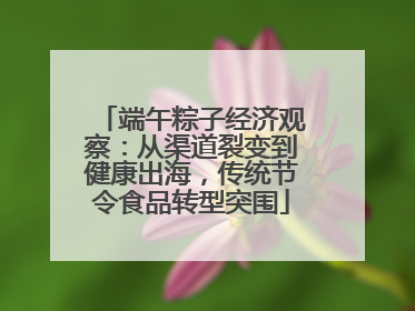 端午粽子经济观察：从渠道裂变到健康出海，传统节令食品转型突围