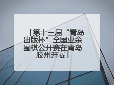 第十三届“青岛出版杯”全国业余围棋公开赛在青岛胶州开赛
