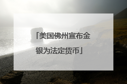 美国佛州宣布金银为法定货币