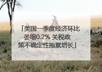 美国一季度经济环比萎缩0.2% 关税政策不确定性拖累增长