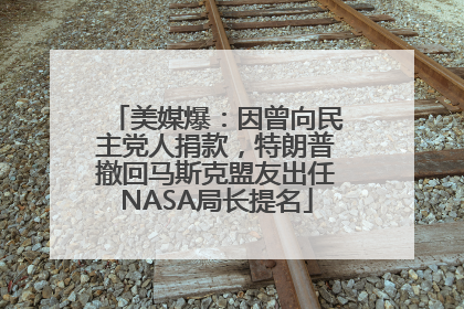 美媒爆：因曾向民主党人捐款，特朗普撤回马斯克盟友出任NASA局长提名