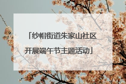 纱帽街道朱家山社区开展端午节主题活动