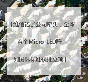维信诺子公司牵头，全球首个Micro-LED阵列国际标准获批立项