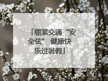 绷紧交通“安全弦” 健康快乐过暑假