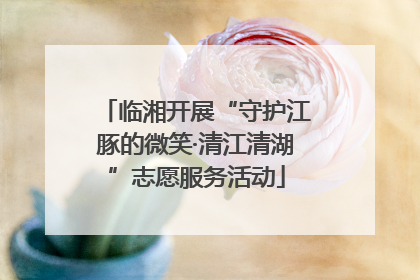 临湘开展“守护江豚的微笑·清江清湖”志愿服务活动