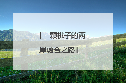 一颗桃子的两岸融合之路