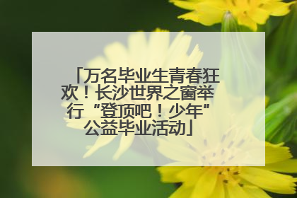 万名毕业生青春狂欢！长沙世界之窗举行“登顶吧！少年”公益毕业活动