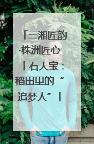 三湘匠韵·株洲匠心丨石天宝：稻田里的“追梦人”