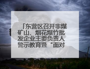 东营区召开非煤矿山、烟花爆竹批发企业主要负责人警示教育暨“面对面”谈话会议