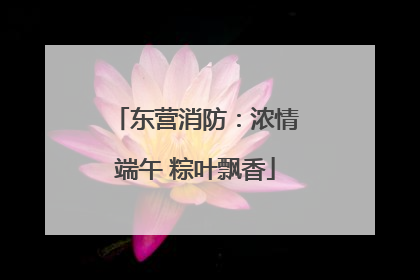 东营消防：浓情端午 粽叶飘香