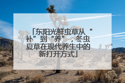 东阳光鲜虫草从“补”到“养”，冬虫夏草在现代养生中的新打开方式
