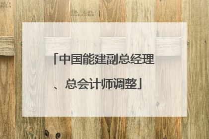 中国能建副总经理、总会计师调整