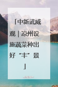 中新武威观｜凉州设施蔬菜种出好“丰”景