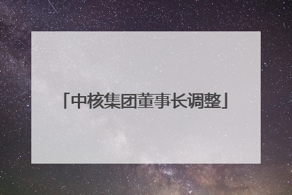 中核集团董事长调整