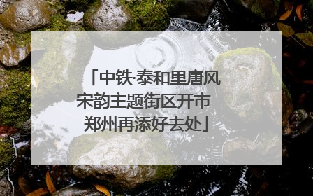 中铁·泰和里唐风宋韵主题街区开市 郑州再添好去处