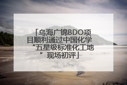 乌海广锦BDO项目顺利通过中国化学“五星级标准化工地”现场初评