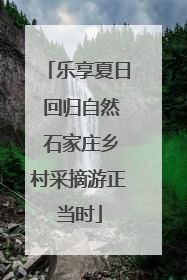 乐享夏日 回归自然 石家庄乡村采摘游正当时
