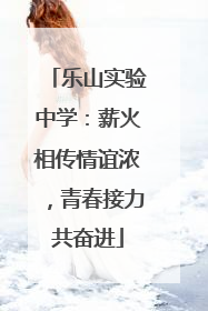 乐山实验中学：薪火相传情谊浓，青春接力共奋进