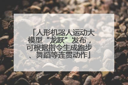 人形机器人运动大模型“龙跃”发布，可根据指令生成跑步、舞蹈等连贯动作