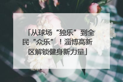 从球场“独乐”到全民“众乐”！淄博高新区解锁健身新力量