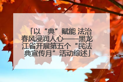 以“典”赋能 法治春风浸润人心——黑龙江省开展第五个“民法典宣传月”活动综述