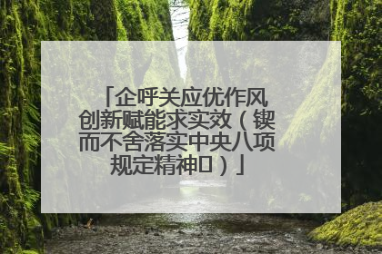 企呼关应优作风 创新赋能求实效（锲而不舍落实中央八项规定精神⑭）