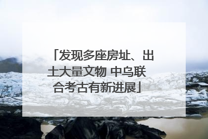 发现多座房址、出土大量文物 中乌联合考古有新进展