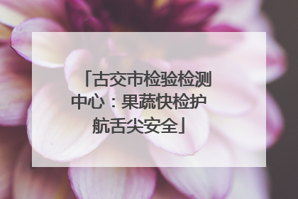 古交市检验检测中心：果蔬快检护航舌尖安全