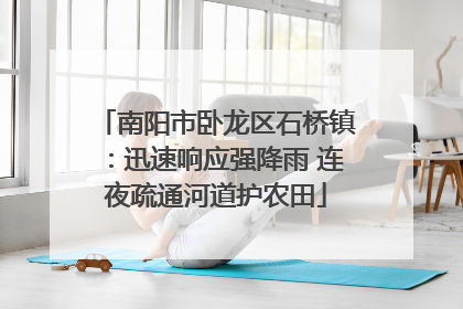 南阳市卧龙区石桥镇：迅速响应强降雨 连夜疏通河道护农田