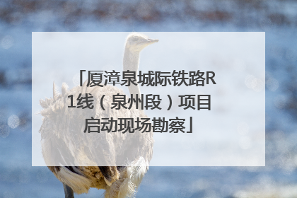厦漳泉城际铁路R1线（泉州段）项目启动现场勘察