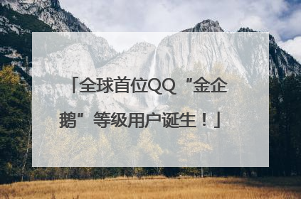 全球首位QQ“金企鹅”等级用户诞生！