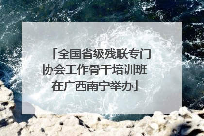 全国省级残联专门协会工作骨干培训班在广西南宁举办