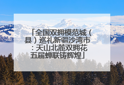 全国双拥模范城（县）巡礼新疆沙湾市：天山北麓双拥花 五届蝉联铸辉煌