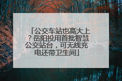 公交车站也高大上？岳阳投用首批智慧公交站台，可无线充电还带卫生间